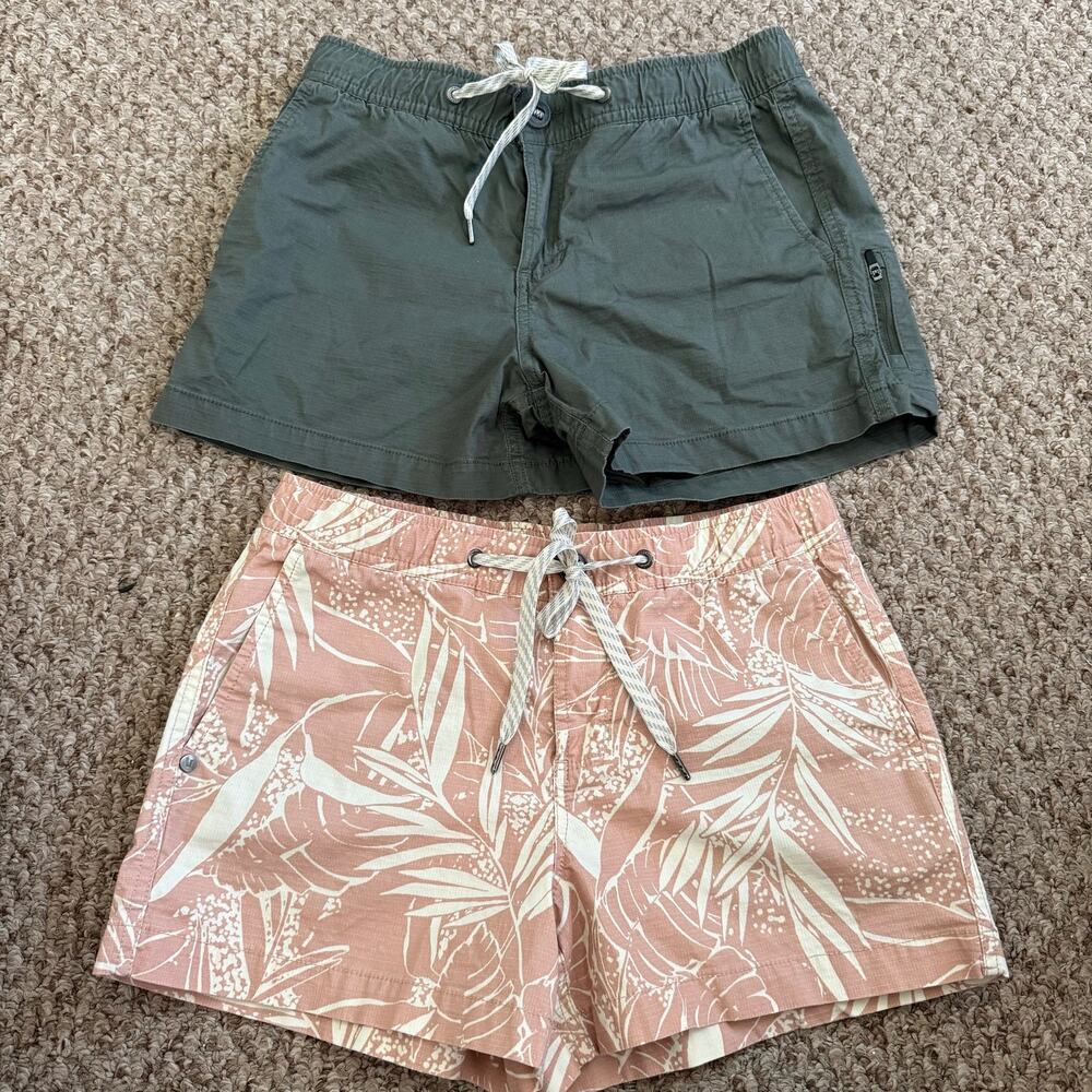 Vuori | Lot of 2 Ripstop Shorts NWOT Olive Green/Tropical Print Summer Workout